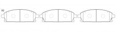 ผ้าเบรค NIBK, A-450WK, PN2389, AKEBONO (017627)