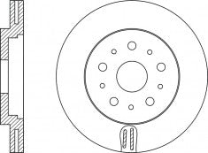 จานโรเตอร์, NIBK, 562217B, RN1183V, BENDIX (019171)