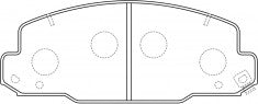 NIBK, Brake Pad, A-410WK, PN1330, AKEBONO