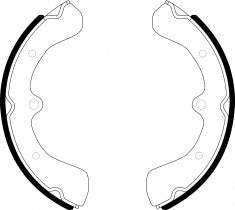 NIBK, Brake Shoes, NR-3039, FN6616, AKEBONO