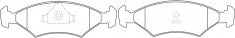 NIBK, Brake Pad, 571291B, PN0231, BENDIX EUR