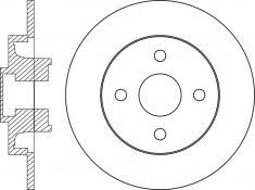 Rotor Disc, NIBK, 4249.34, RN1744H, CITROEN (016954)