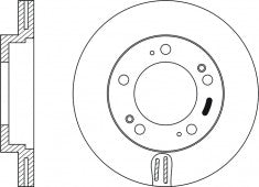 จานโรเตอร์, NIBK, 0K011325XC, RN1148V, HYUNDAI (017715)