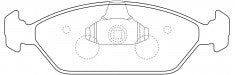 ผ้าเบรค NIBK 0K9Y6-33-28Z, PN0805, KIA (017719)
