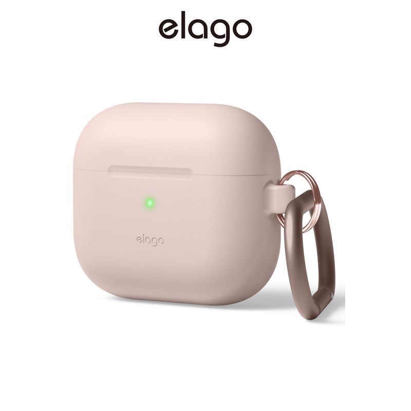 เคสซิลิโคน elago เข้ากันได้กับ AP 3 - รวมคาราบิเนอร์, รองรับการชาร์จแบบไร้สาย, ทนต่อแรงกระแทก, ทำความสะอาดได้ง่าย, การปกป้องเต็มรูปแบบ 