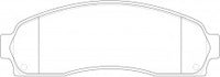 NIBK, Brake Pad, DB1827, PN0378, BENDIX