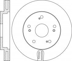 Rotor Disc, NIBK, 45251-STK-A00, RN1243V, HONDA (009470)