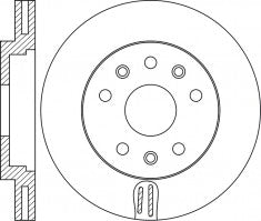 Rotor Disc, NIBK, 4249.24, RN1850V, CITROEN (016968)