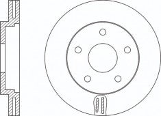จานโรเตอร์, NIBK, MR510966, RN1365V, CHRYSLER (018172)