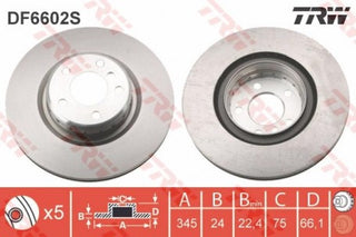 Rotor Disc, TRW, 34 20 6 797 605, DF6602S, BMW (071336)