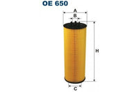 กรองน้ำมันเครื่อง(ไส้กรอง) FILTRON, 059 115 561 A, OE650, AUDI (068768)
