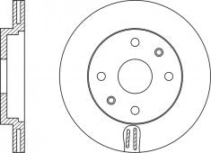 จานโรเตอร์, NIBK, 562121B, RN1124V, BENDIX (017153)