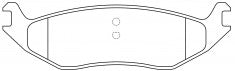 ผ้าเบรค NIBK, 05080 563AB, PN0705, CHRYSLER (017157)