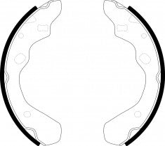 NIBK, Brake Shoes, NR-3536, FN3373, AKEBONO