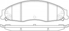 NIBK, Brake Pad, ACT921, PN51005, AKEBONO