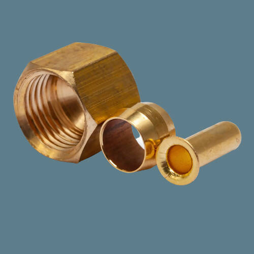 Brass Compression Insert, Sleeve Ferrule, Nut, SET, WPR, Female, 4 mm (113775)