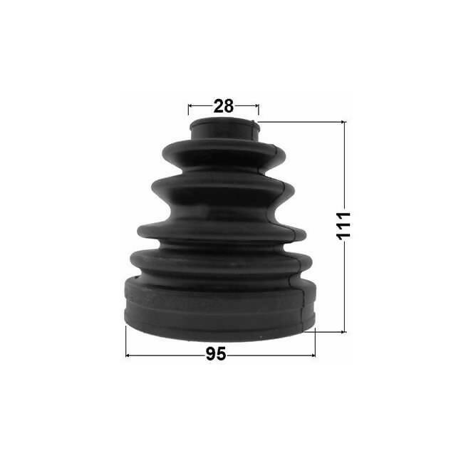 บูทเพลาขับ, D&amp;W, 04428-35010 , FB-2151, TOYOTA, HIACE, OUTER, FRONT (010363)