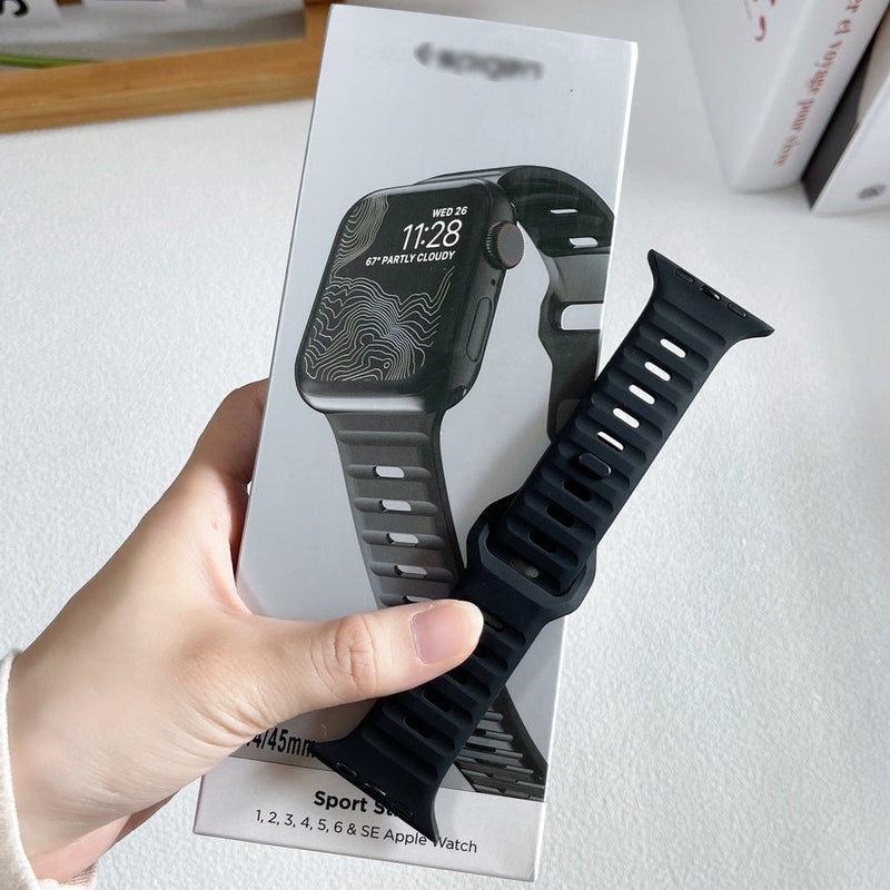 Spi Silicone Strap for iWatch 45mm 41mm 44mm 40mm Band Replacement Watchband Compatible with iWatch Ultra 49mm Series 8 7 6 5 4 3 SE2 Accessories