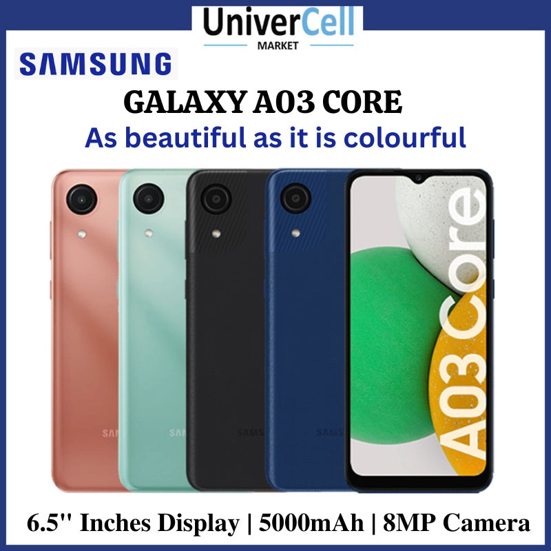 Samsung Galaxy A03 Core 4G |  2GB/32GB | 6.5 Inches Display | 5000mAh | Local Seller Warranty