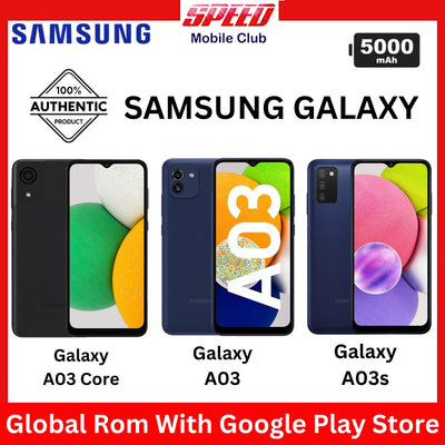 Samsung Galaxy A03s 4GB/64GB နှင့် Galaxy A03 (3GB/32GB) (4GB/64GB) နှင့် Galaxy A03 Core 2GB/32GB
