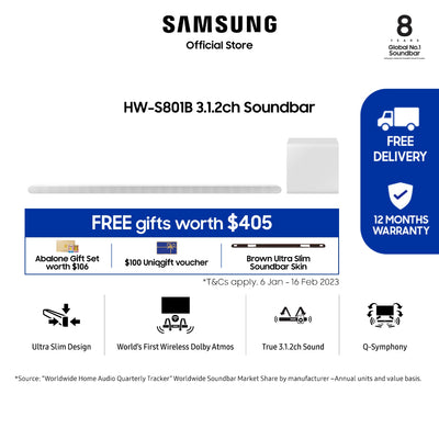 Samsung HW-S801B/XS 3.1.2.ch Soundbar (2022) / 12 Months Warranty
