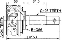 ข้อต่อ CV IZUME TO-09 (000726)
