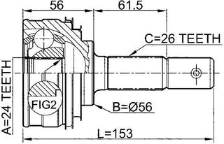 ข้อต่อ CV IZUME TO-09 (000726)